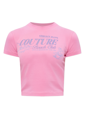 Camiseta con estampado de purpurina