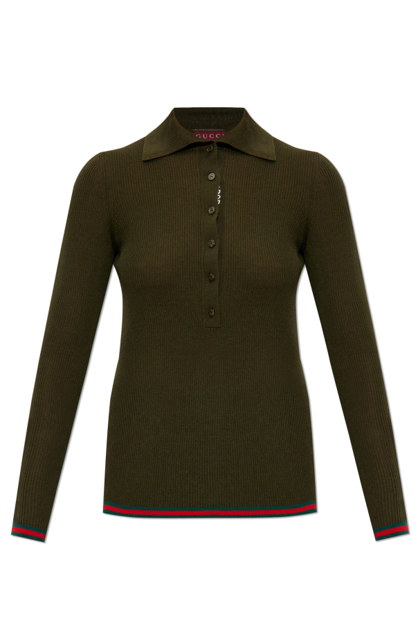 Ribbed polo od Gucci
