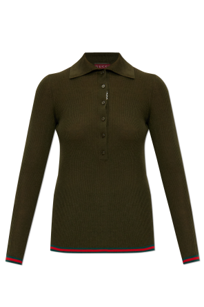 Ribbed polo od Gucci