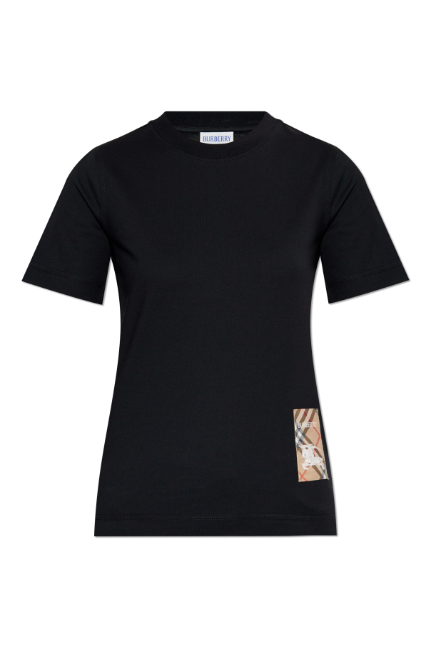 T-shirt with logo patch od Burberry