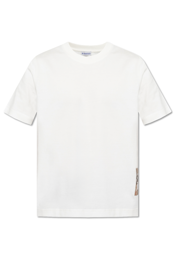 T-shirt with logo patch od Burberry
