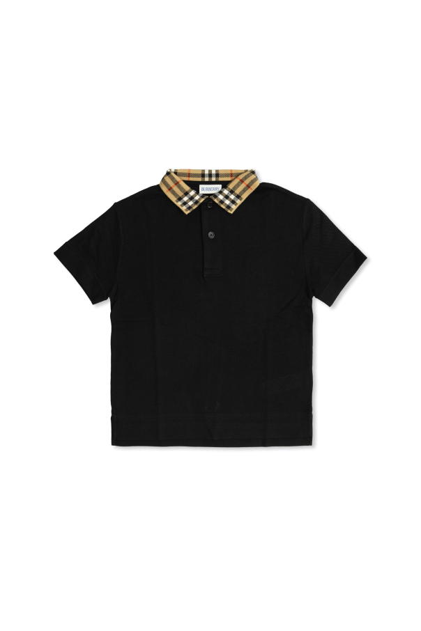 Cotton polo od Burberry Kids