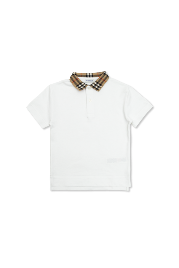 Cotton polo od Burberry Kids