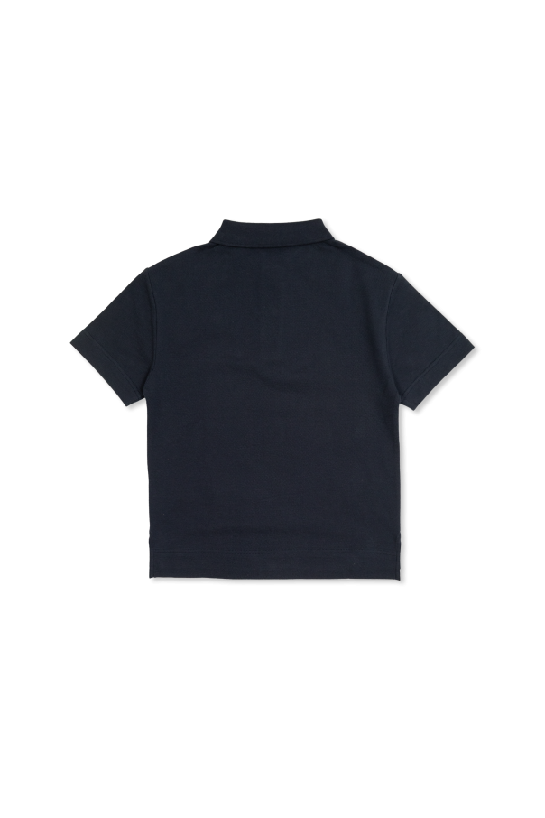 Burberry Kids Polo con parche con logo