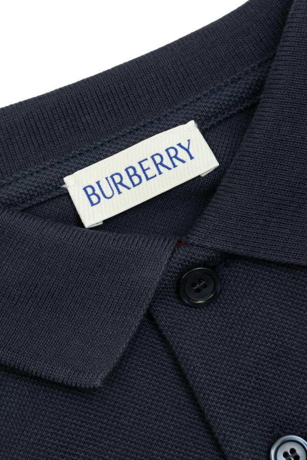 Burberry Kids Polo con parche con logo