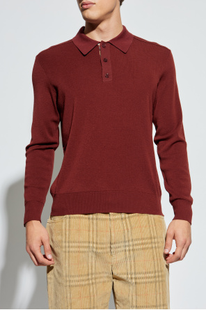 Burberry Wollpolo mit langen Ärmeln