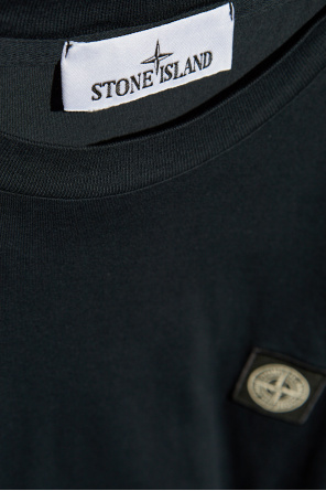 Stone Island T-shirt z naszywką z logo