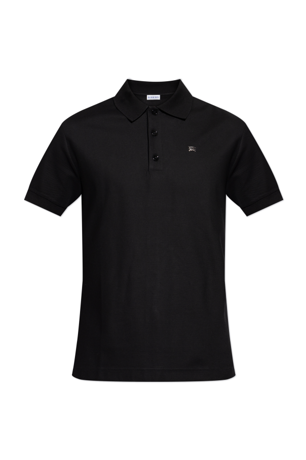 Polo with an appliqué in the shape of a logo od Burberry