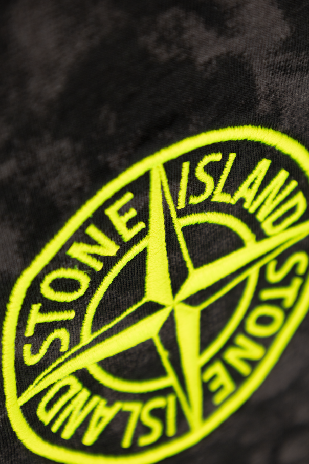 Stone Island Kids T-shirt z wyszytym logo