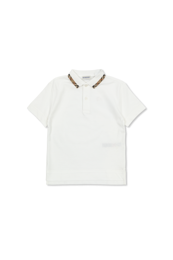 Polo with logo od Burberry Kids