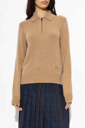 Burberry Kaschmir-Polo-Pullover mit langen Ärmeln