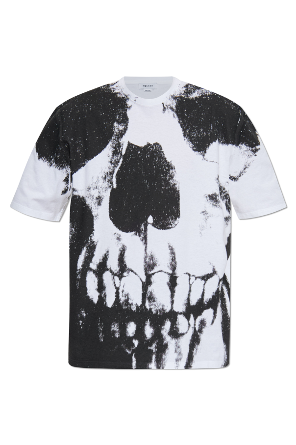 T-shirt with print od Alexander McQueen