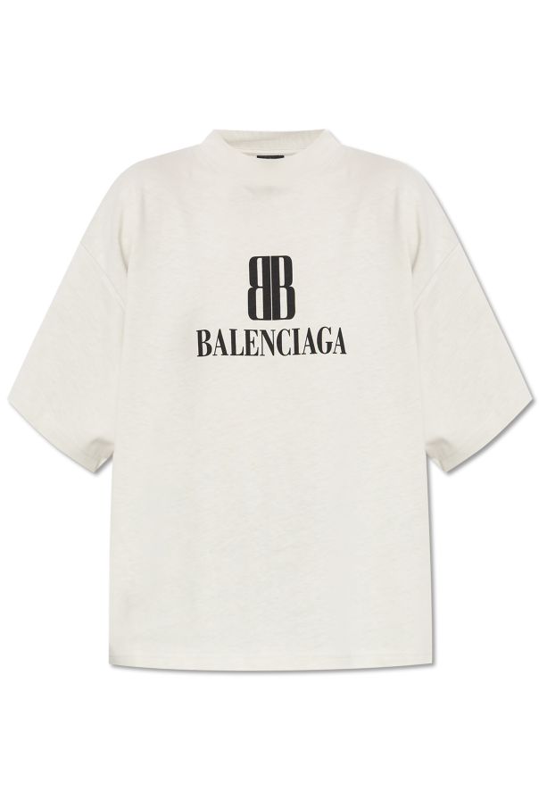 T-shirt with printed logo od Balenciaga