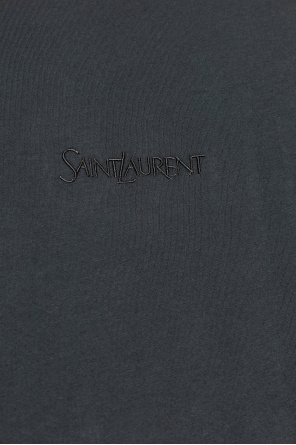 Saint Laurent Cotton t-shirt with embroidered logo