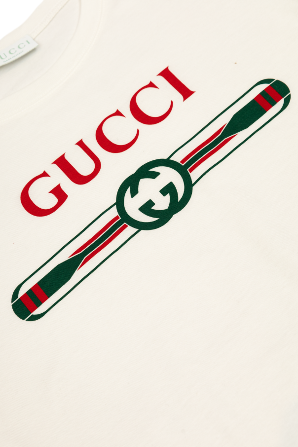 Gucci Kids T-Shirt mit aufgedrucktem Logo