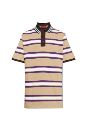 Polo with stripe pattern