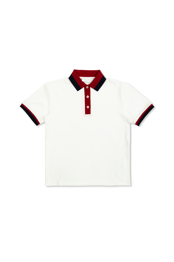 Cotton polo od Gucci Kids