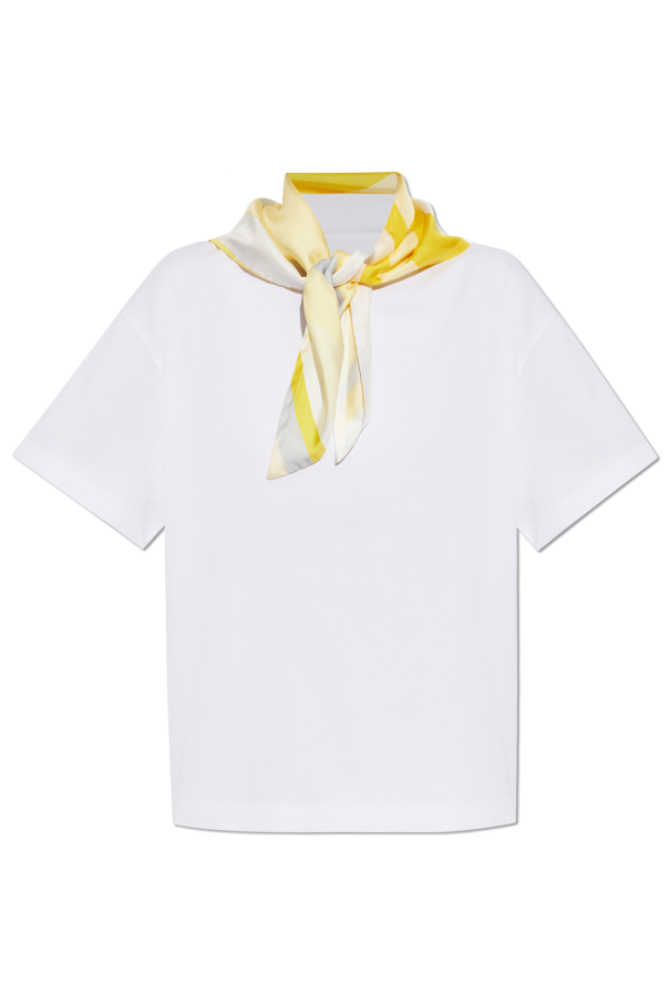 T-shirt with decorative insert od Bottega Veneta