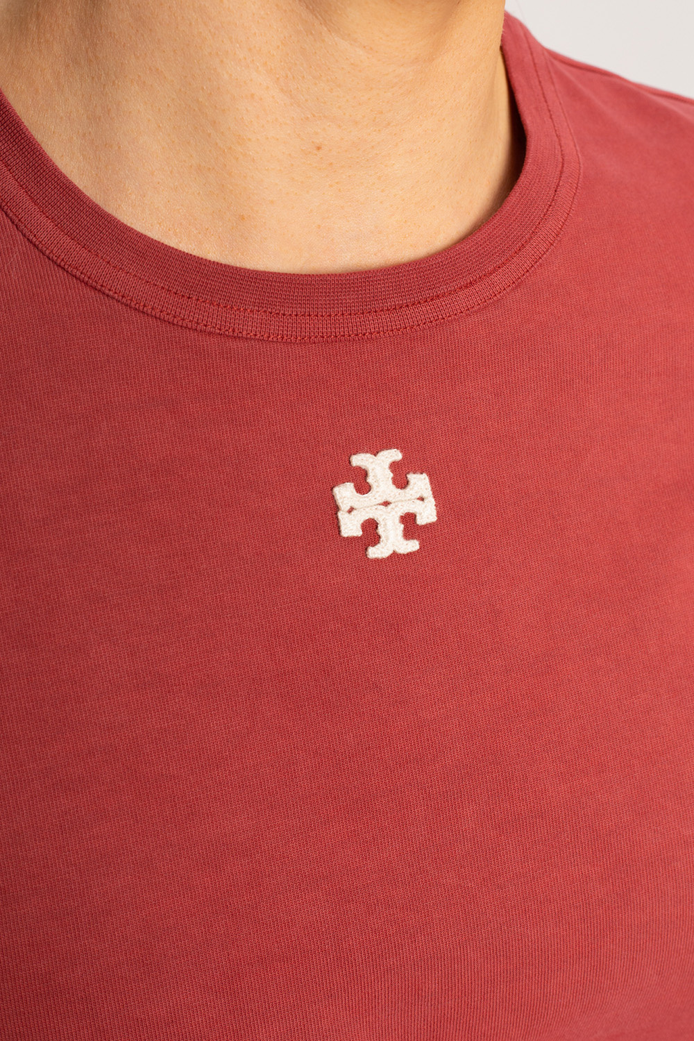 Tory Burch logo-embroidered T-shirt - Farfetch
