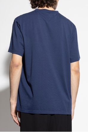 Alexander McQueen Camiseta con logo con acabado aterciopelado