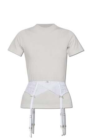 T-Shirt mit Spitzeneinsatz