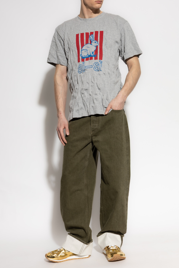 Bottega Veneta Camiseta con efecto arrugado