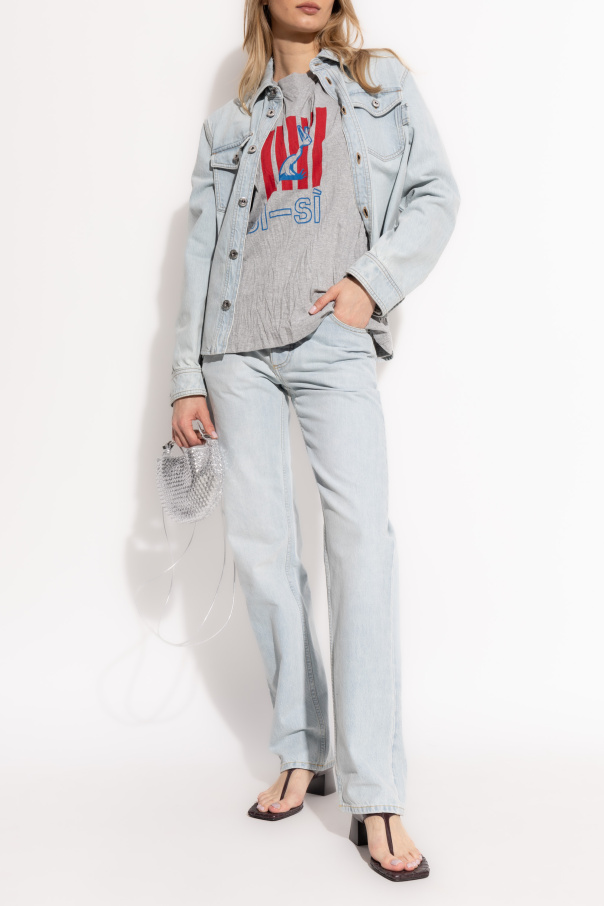 Bottega Veneta Camiseta con efecto arrugado