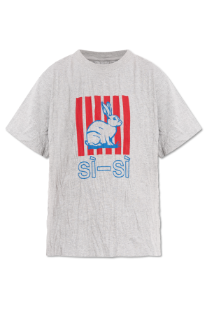 T-shirt with crinkle effect