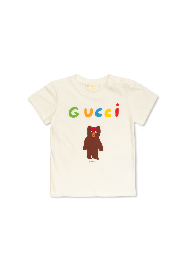 T-shirt with colorful print od Gucci Kids