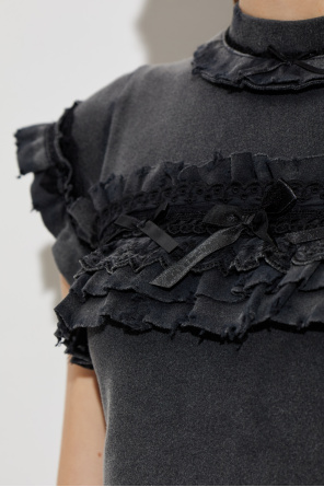 Balenciaga T-shirt with decorative ruffles