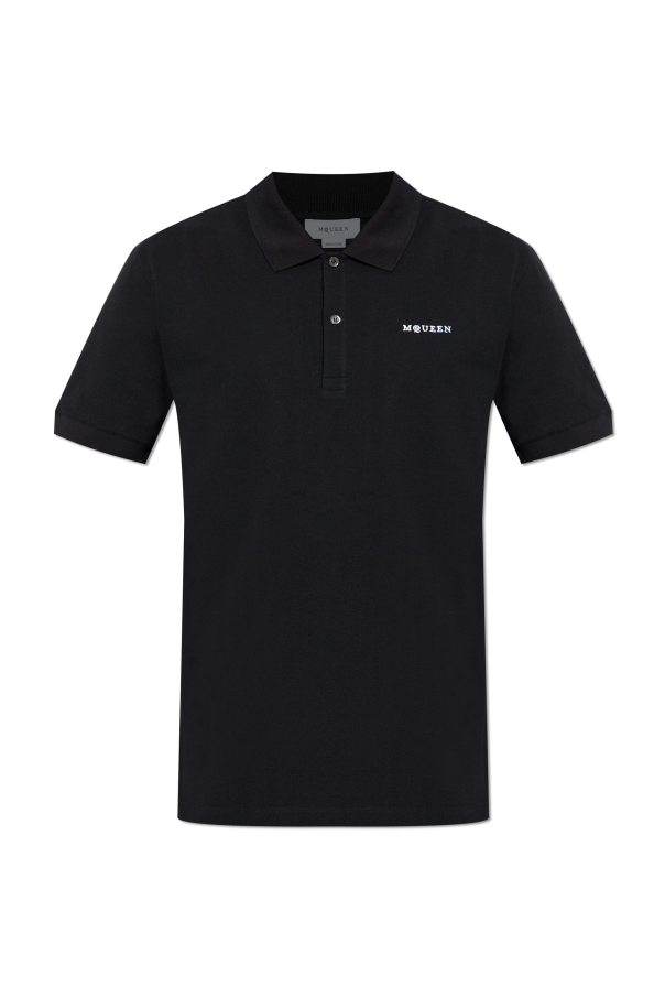 Polo with embroidered logo od Alexander McQueen