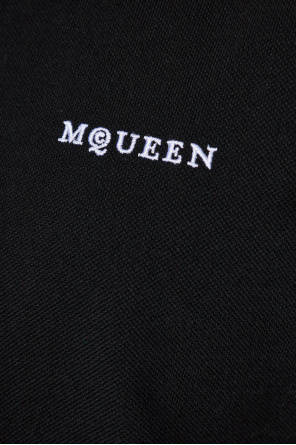 Alexander McQueen Polo con logo bordado