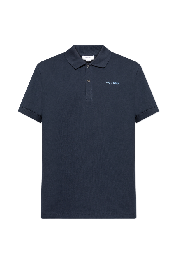 Polo shirt with embroidered logo od Alexander McQueen