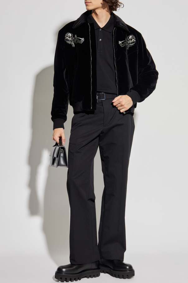 Alexander McQueen Polo mit schimmernder Applikation