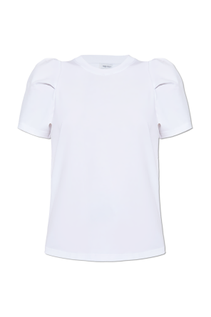 T-shirt with ruched sleeves