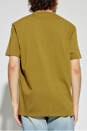 Alexander McQueen T-shirt with a logo and a velvety finish
