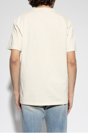 Alexander McQueen Camiseta con logotipo y acabado aterciopelado