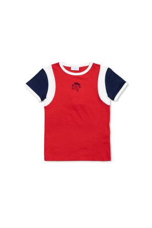 T-shirt with embroidered logo