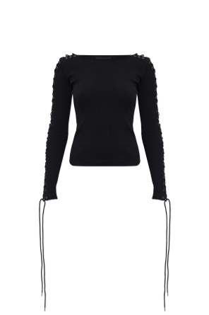 Top acanalado de manga larga