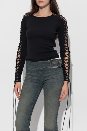 Balenciaga Ribbed long sleeve top