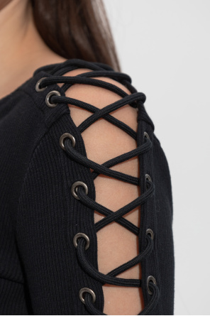 Balenciaga Geripptes Kleid mit figurbetontem Schnitt