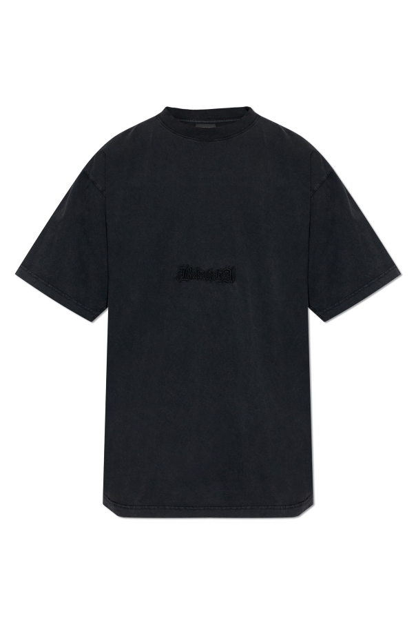 T-shirt with embroidered logo od Balenciaga