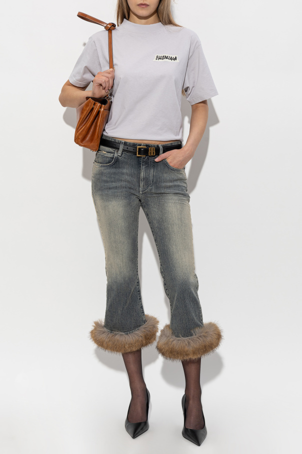 Balenciaga T-Shirt mit Vintage-Effekt