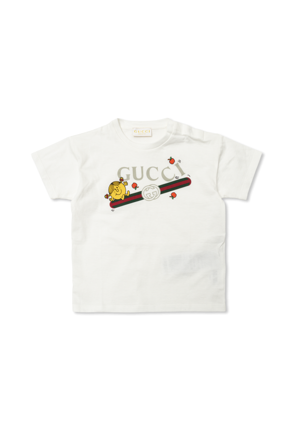 T-shirt with a colorful print od Gucci Kids