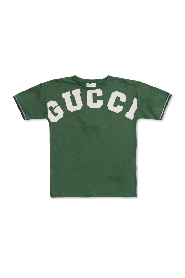T-shirt with printed logo od Gucci Kids