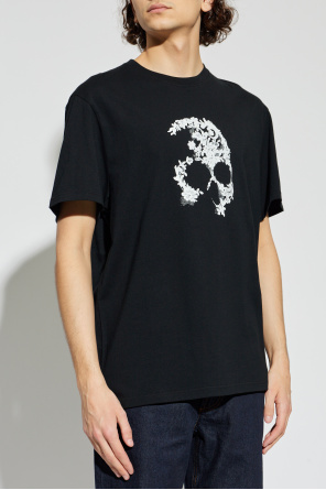 Alexander McQueen T-Shirt mit charakteristischem Totenkopf-Motiv