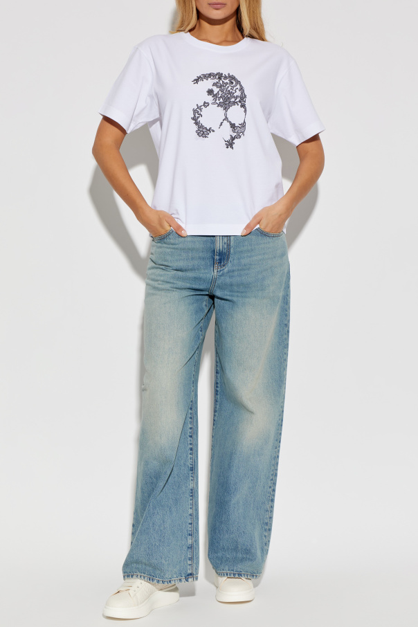 Alexander McQueen Camiseta con un motivo característico de calavera
