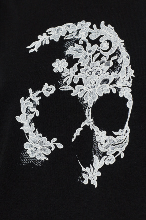 Alexander McQueen T-shirt z charakterystycznym motywem czaszki