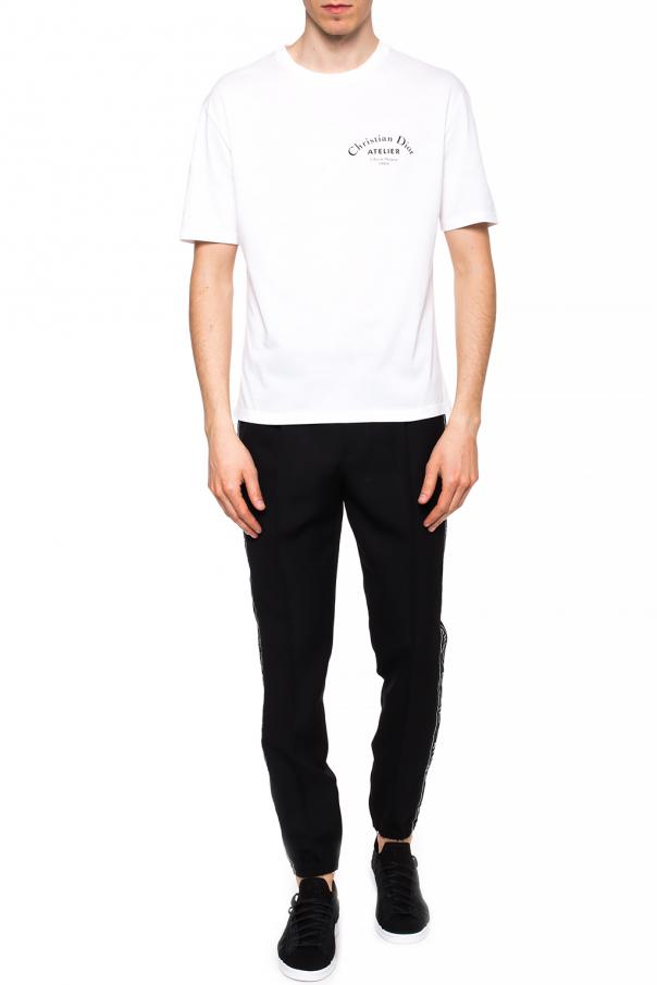 Dior Logo Paint Spots Oversized T-shirt in White for Men