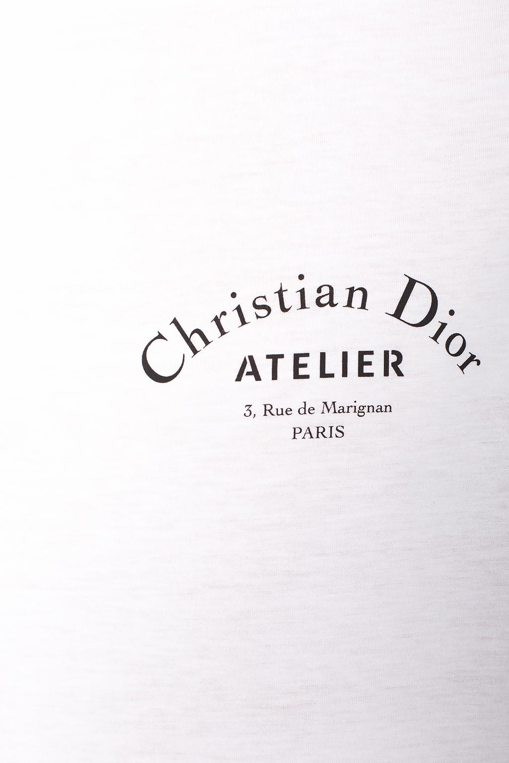 Dior Logo Paint Spots Oversized T-shirt in White for Men